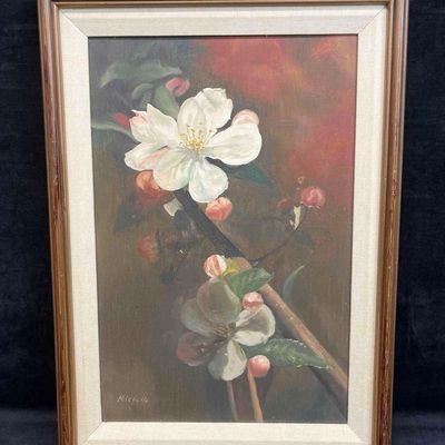 Michelle Moore Framed Original Acrylic On Canvas Orchid