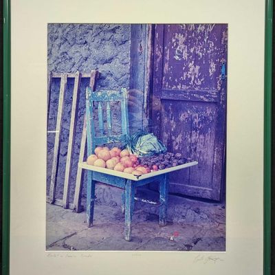 Framed S&N Curtis Krueger Market Cuenca Ecuador Print