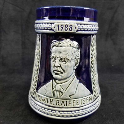 1988 Friedrich Wilhelm Raiffeisen Commemorative Beer Stein