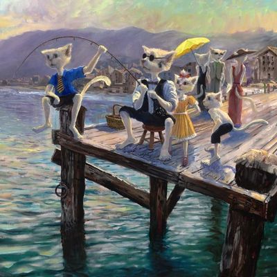 S&N Ivan Clarke "Sunday Fishing" Large Giclée