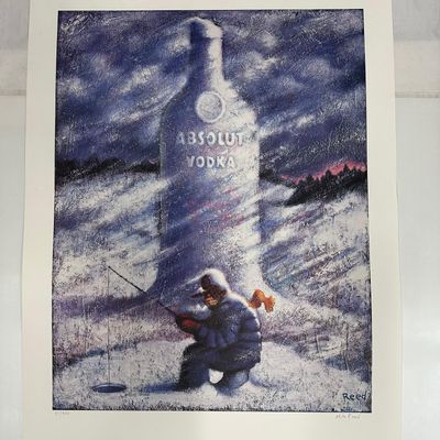 Absolut Vodka Statehood Print Minnesota Mike Reed Hand Signed and Numbered