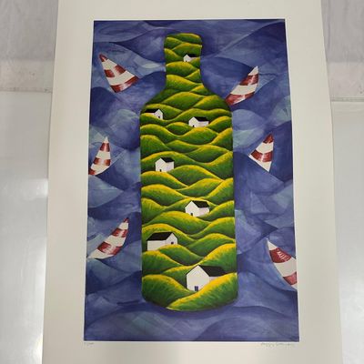 Absolut Statehood Connecticut Peggy Steinway Print Signed and Numbered