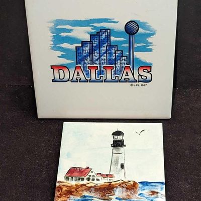 Dallas & Hand Painted Lighthouse Ceramic Tiles