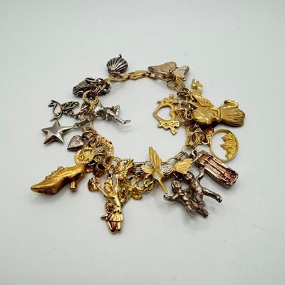 Vintage 14k Gold Charm Bracelet