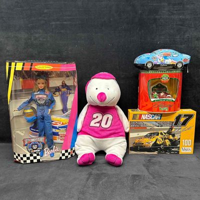 NASCAR Barbie Disney Hot Wheels Toy Collection of Five Collectibles