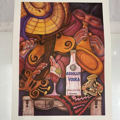 Absolut Vodka Statehood New Mexico Gilberto Guzman Print Signed 37/400