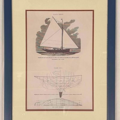 Framed Print of 1887 Small Yachts Their Design and Construction by Charles P Kunhardt, Displayed at