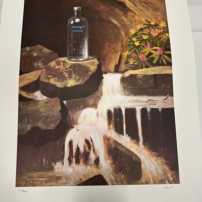 Absolut Vodka Statehood Print West Virginia Michael Christie Hand Signed and Numbered