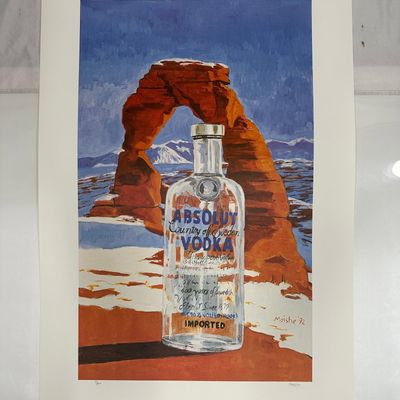 Signed and Numbered Absolut Vodka Statehood Utah Moishe Smith Print 37/400