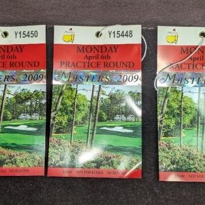2009 Masters Badge Tickets Practice Round