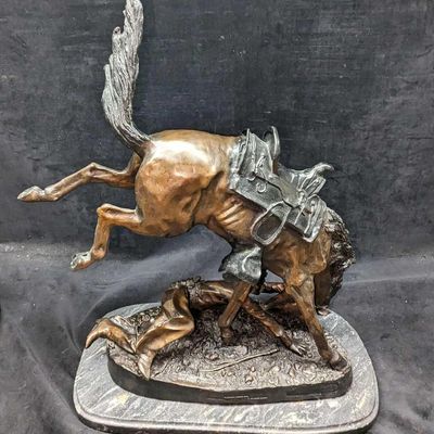 LE After Frederic Remington Wicked Pony Bronze Sculpture