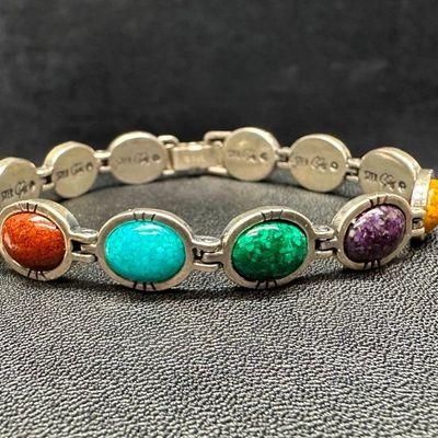 Sterling Composite Stone Bracelet