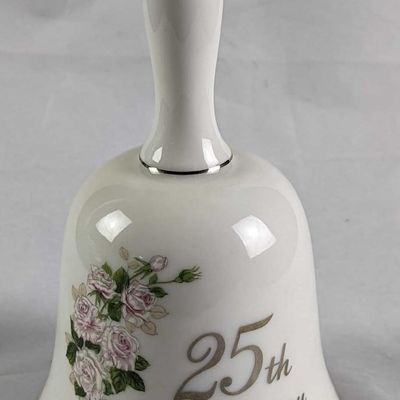 Papel 25th Wedding Anniversary Porcelain Bell