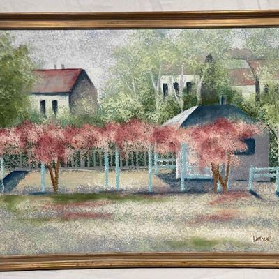 Large Original Acrylic on Canvas Signed Latour