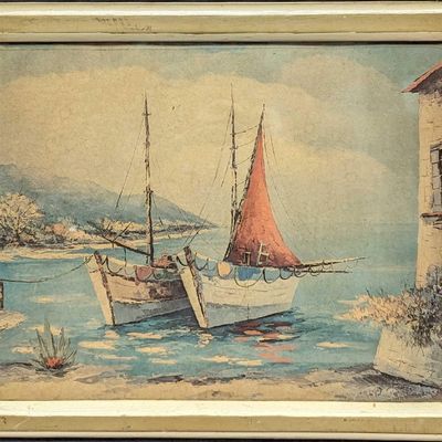 Framed Giovanni Camprio Marvin's Inlet Print