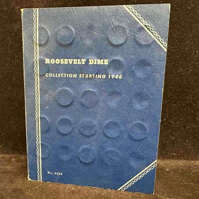 Silver Roosevelt Dimes 35 Coin Collection Dime Blue Folder Set