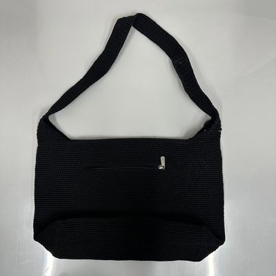 The Sak Black Crochet Shoulder Bag