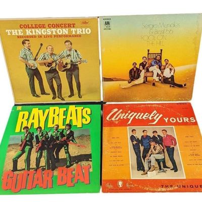 Lot of 4 Pop, Rock, Folk, Assorted Album Records