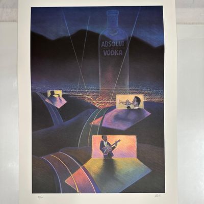 Absolut Vodka Statehood Nevada James Pink Print 37/400 Signed and Numbered