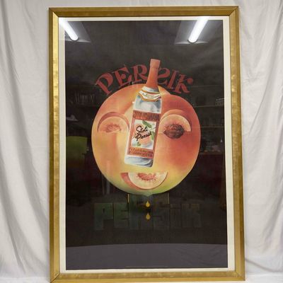 Stolichnaya Stoli Persik Peach Russian Vodka Advertisement Large Signed Print Poster