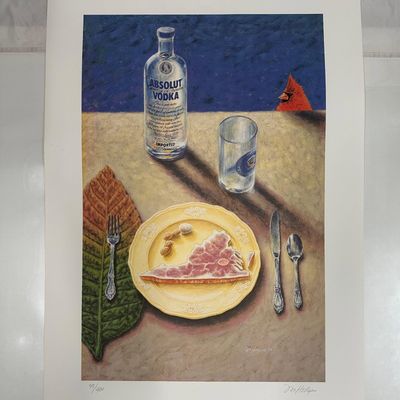 Signed and Numbered Absolut Vodka Statehood Virginia Mike Hodges Print 37/400
