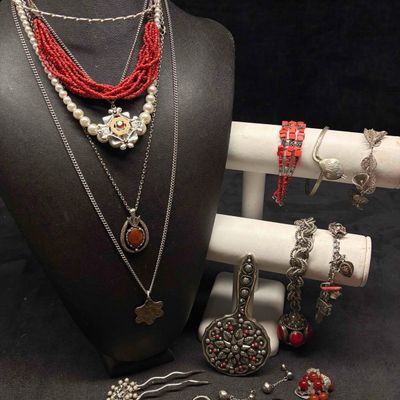 19pc Boho and Silver Artisanal Atlas Costume Jewelry Collection