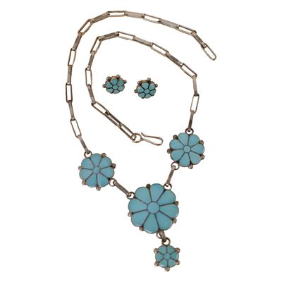 Sale Photo Thumbnail #86: Veranda & Ben Kallestewa Sterling Turquoise Set