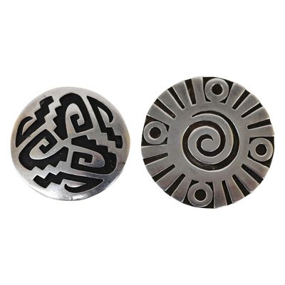 Sale Photo Thumbnail #77: Sterling Taxco Mexico Brooch Two Piece Pendant Lot