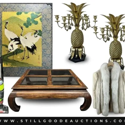 Sale Photo Thumbnail #3: Japanese collectibles, Department 56 houses, Waterford, Lenox, Michael Kors handbags, Indian Head pennies, Fall decor, vinyl records, watches, Limoges, sunglasses, Villeroy & Bach, costume jewelry, antique books, coins, art glass, holiday / Christmas deco