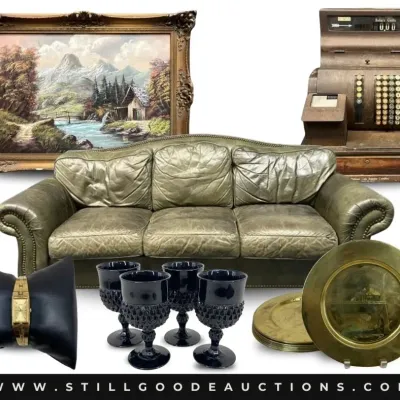 Sale Photo Thumbnail #2: Japanese collectibles, Department 56 houses, Waterford, Lenox, Michael Kors handbags, Indian Head pennies, Fall decor, vinyl records, watches, Limoges, sunglasses, Villeroy & Bach, costume jewelry, antique books, coins, art glass, holiday / Christmas deco