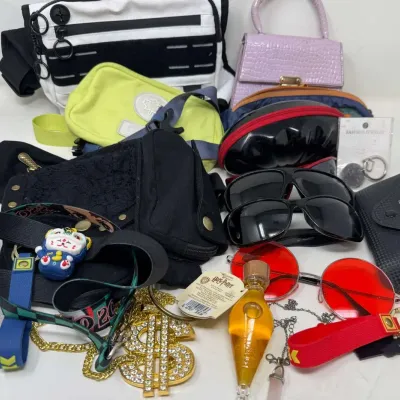 Accessories Lot: Wizarding World Potion Bottle, Purses, Sunglasses & Jewelry