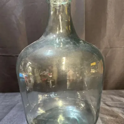 Vintage Large Glass Demijohn Jug ~16 Inches Tall