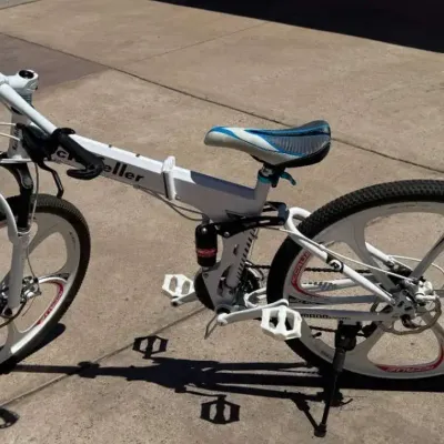 Rockefeller Full Suspension Folding Mountain Bike – Shimano, Accrue Mag Wheels