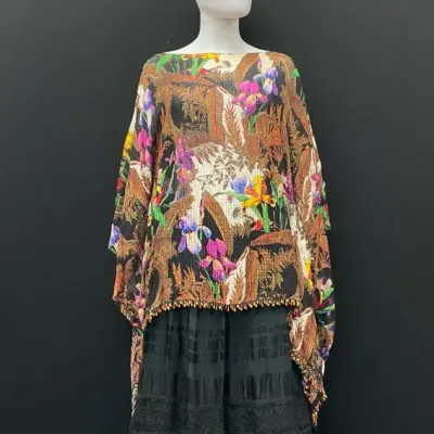 100% Silk Etro With Beaded Hem 