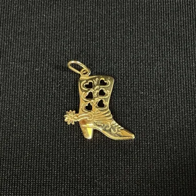 14K Gold Cowboy Boot Pendant *