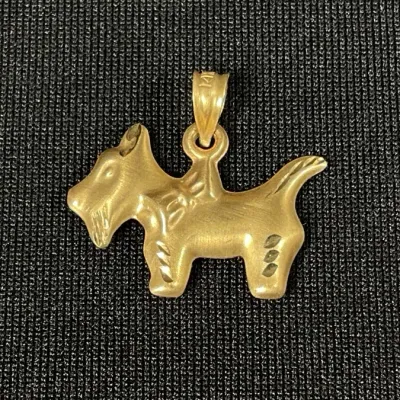 14K Gold Terrier Pendant*