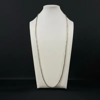 32 Inch Sterling Silver Popcorn Chain Necklace*
