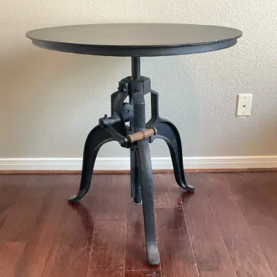 Pottery Barn Kids Industrial Crank Accent Table