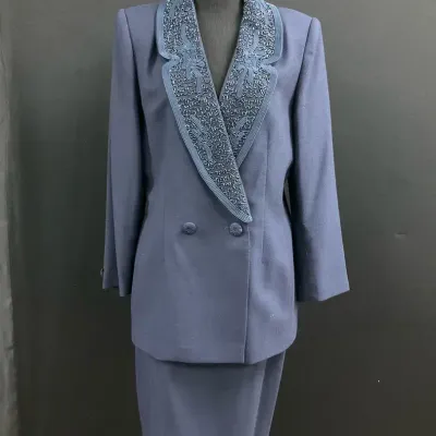 Blue Skirt Suit 