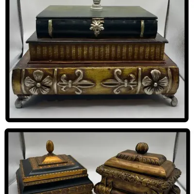 Trio Of Ornate Trinket Boxes