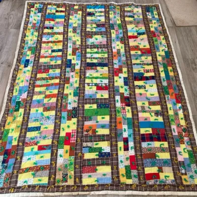 Handmade Beginners Quilt Vintage 