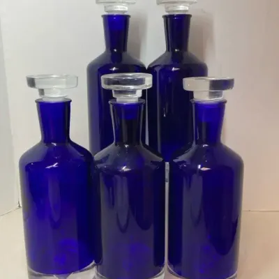 Cobalt Blue Decanter Set Of 5