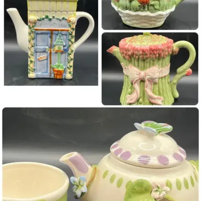 Variety Of Teapots: Lot A