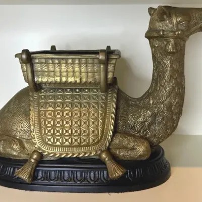 Vintage Castilian Bronze Finish Camel Centerpiece
