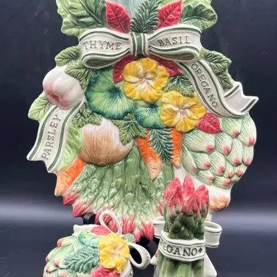 Vintage Fitz & Floyd Herb Garden Set