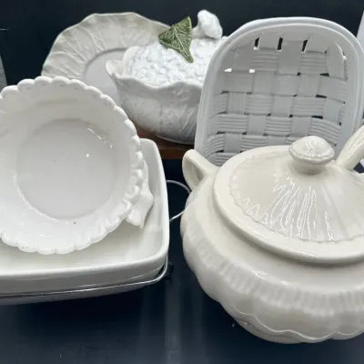 White Serving Dishes: 6pcs