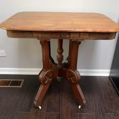 19th-Century Victorian Eastlake-Style Parlor Table
