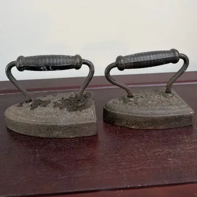 Pair of Antique Cast Iron Sad Irons