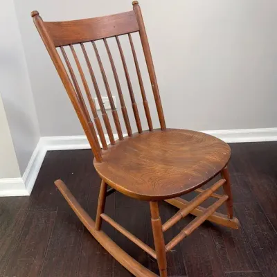 Vintage Windsor-Style Spindle-Back Rocking Chair