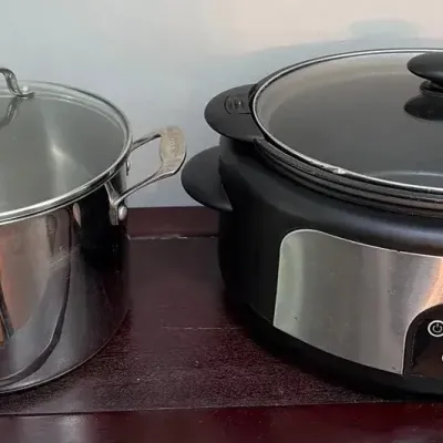 Cuisinart Stainless Steel Stock Pot & GE 6-Quart Digital Slow Cooker 